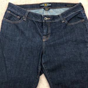 Lucky Brand 16WP Ginger boot like new dark denim wash jeans
